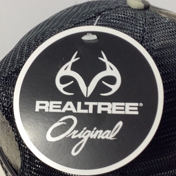 NWT Realtree “Backwoods Mafia” Camouflage and Black Mesh Baseball Cap - Picture 6 of 8